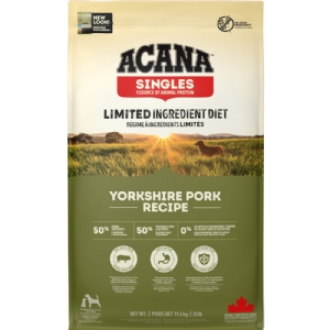 11,4 kg Acana Singles Yorkshire Pork Hundefutter mit Schweinefleisch