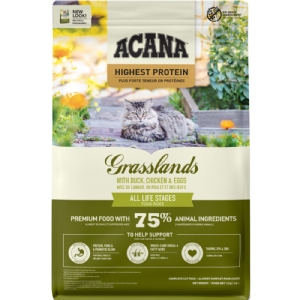 1,8 kg Acana Highest Protein Grasslands Katzenfutter mit Ente und Huhn