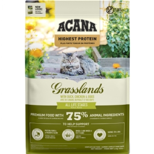 4,5 kg Acana Highest Protein Grasslands Katzenfutter mit Ente und Huhn