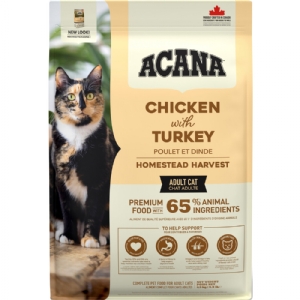 4,5 kg Acana Homestead Harvest Katzenfutter mit Huhn und Pute