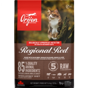 5,4 kg Orijen Regional Red Katzenfutter mit Rindfleisch, Sardine, Bison und Lamm