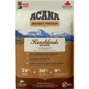 6 kg Acana Highest Protein Ranchlands Hundefutter mit Rindfleisch und Lamm