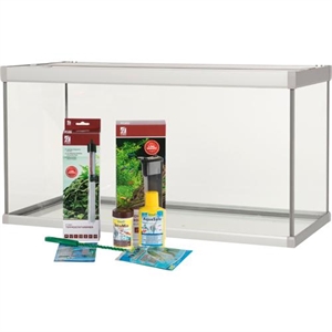 Akvastabil Familien-Aquarium - 80 x 35 x 42 cm - weiß - 54 Liter - mit Tetra Zubehör - Filter und Heizung