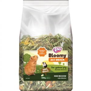 Lolo Bloomy 2in1 Snack mit Kräutern und Heu für Meerschweinchen 500g