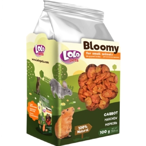 Lolo Bloomy Snack mit getrockneten Karotten für Kaninchen und Nagetiere 100g