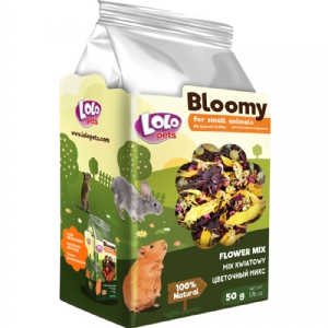 Lolo Bloomy Snack mit Blumenmischung für Kaninchen und Nagetiere 50g