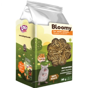 Lolo Bloomy Mehlwürmer für Kaninchen und Nagetiere 80g 