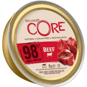 12 x 85g CORE Katzen-Nassfutter in Pastete mit 98 % Rindfleisch – getreidefrei